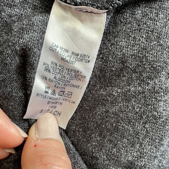 Splendid cardigan sweater open waterfall shawl front charcoal grey nwot size s - Picture 3 of 5